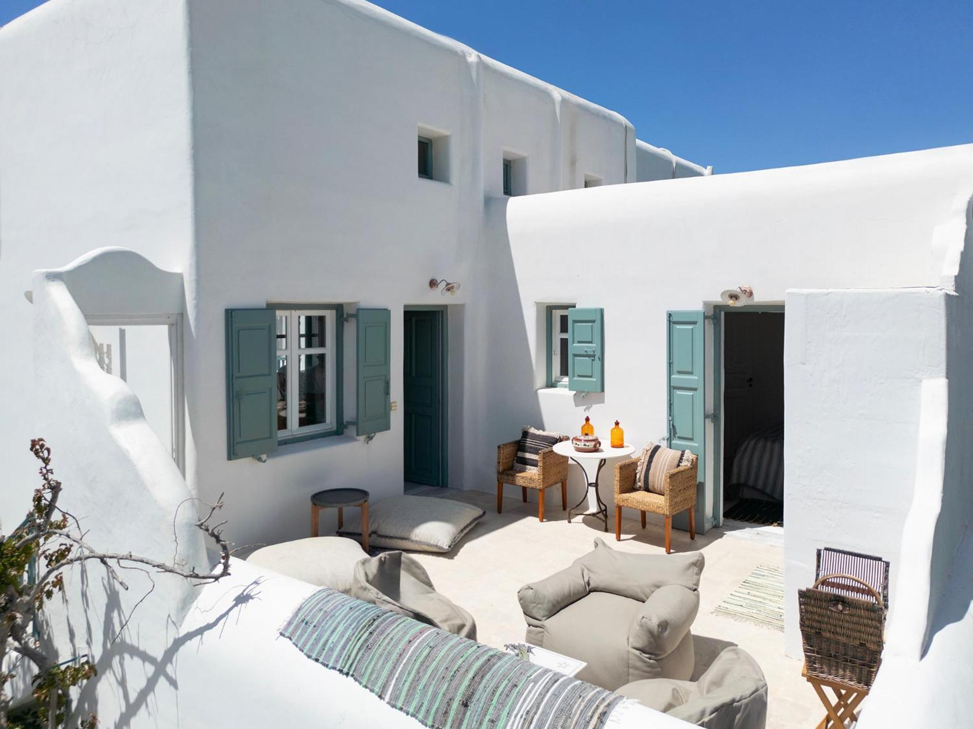 Mykonian Style W Shared Pool Houses & Nighttime Security Guard オルノス エクステリア 写真