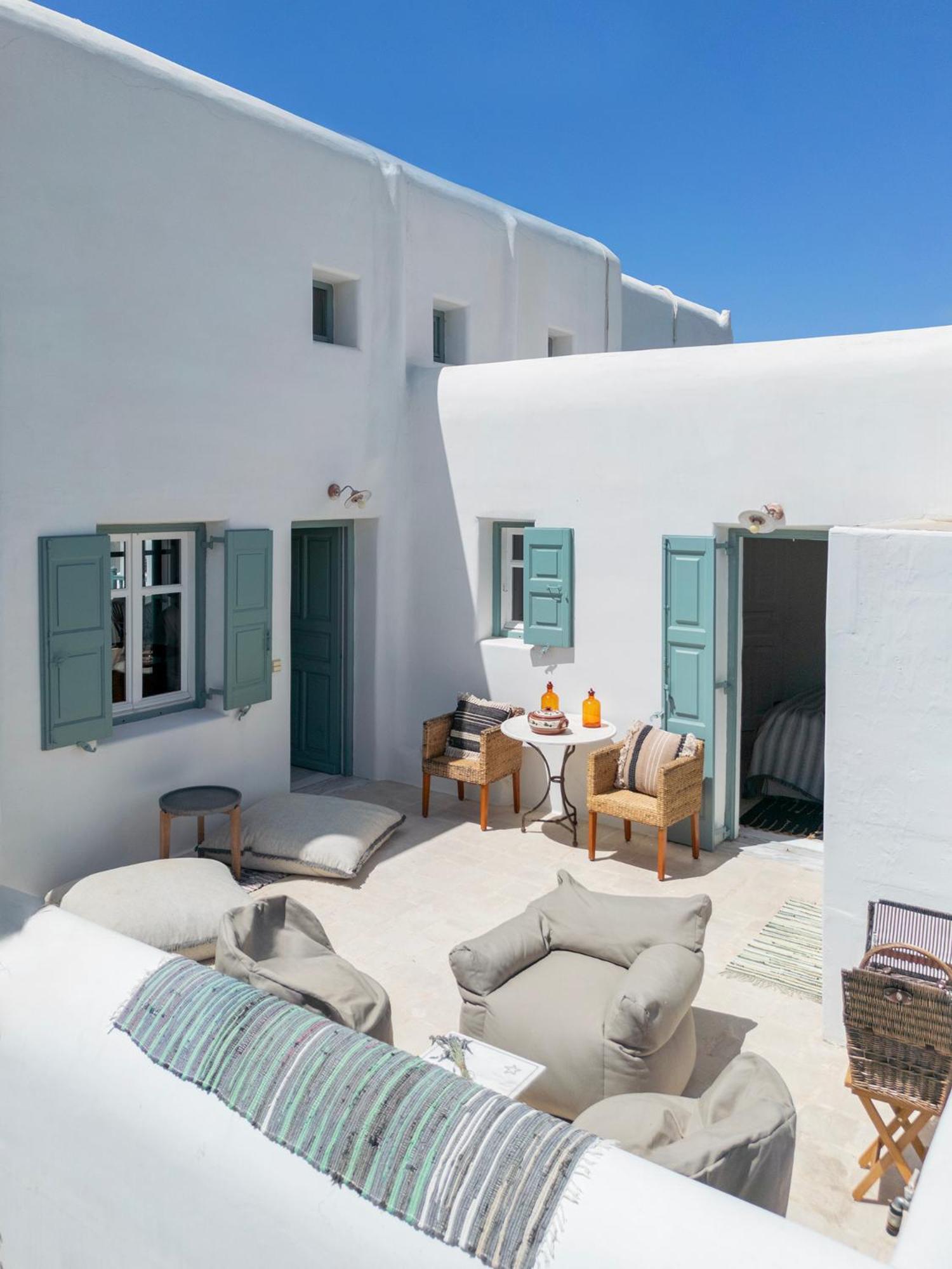 Mykonian Style W Shared Pool Houses & Nighttime Security Guard オルノス エクステリア 写真