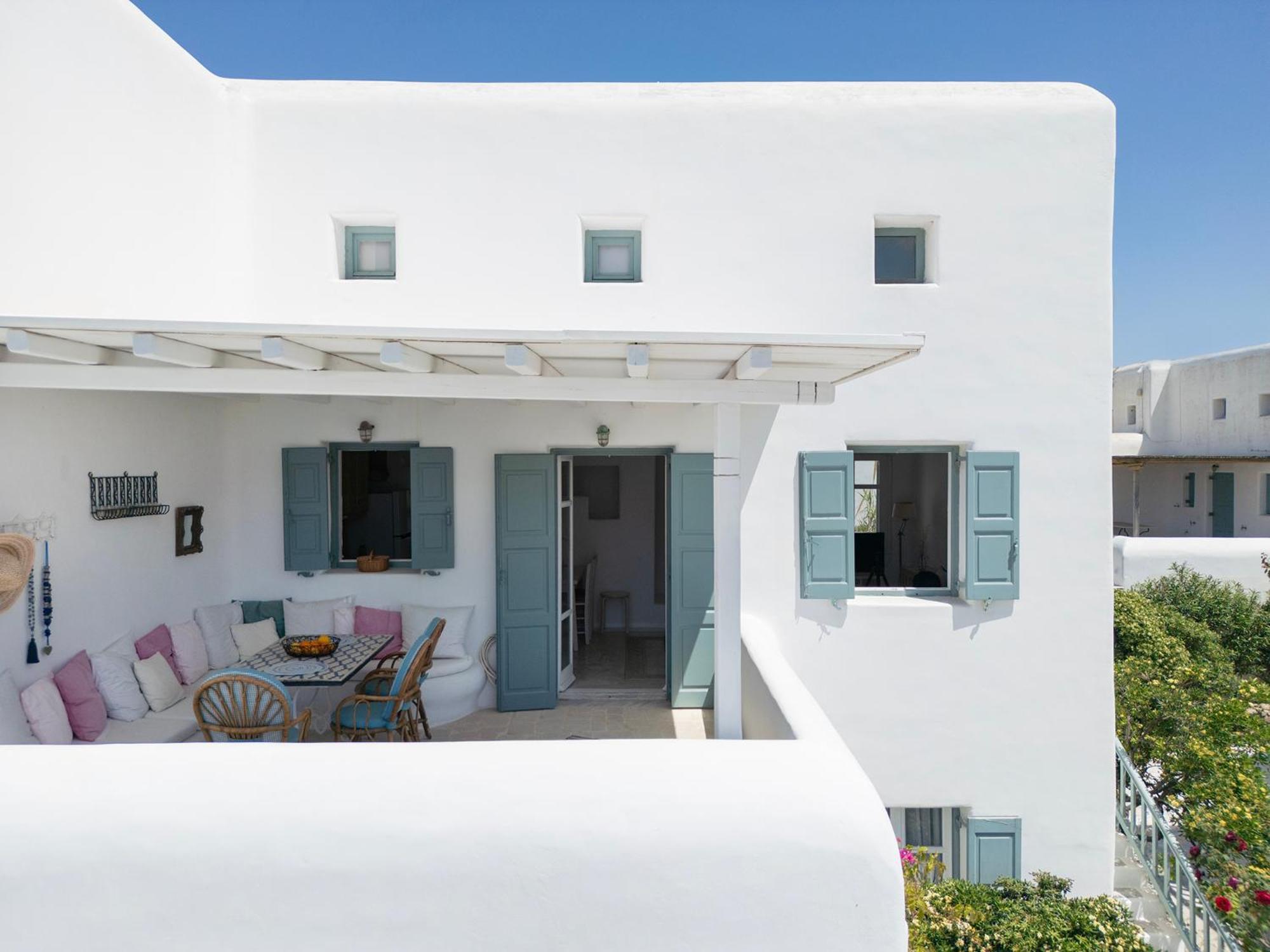 Mykonian Style W Shared Pool Houses & Nighttime Security Guard オルノス エクステリア 写真
