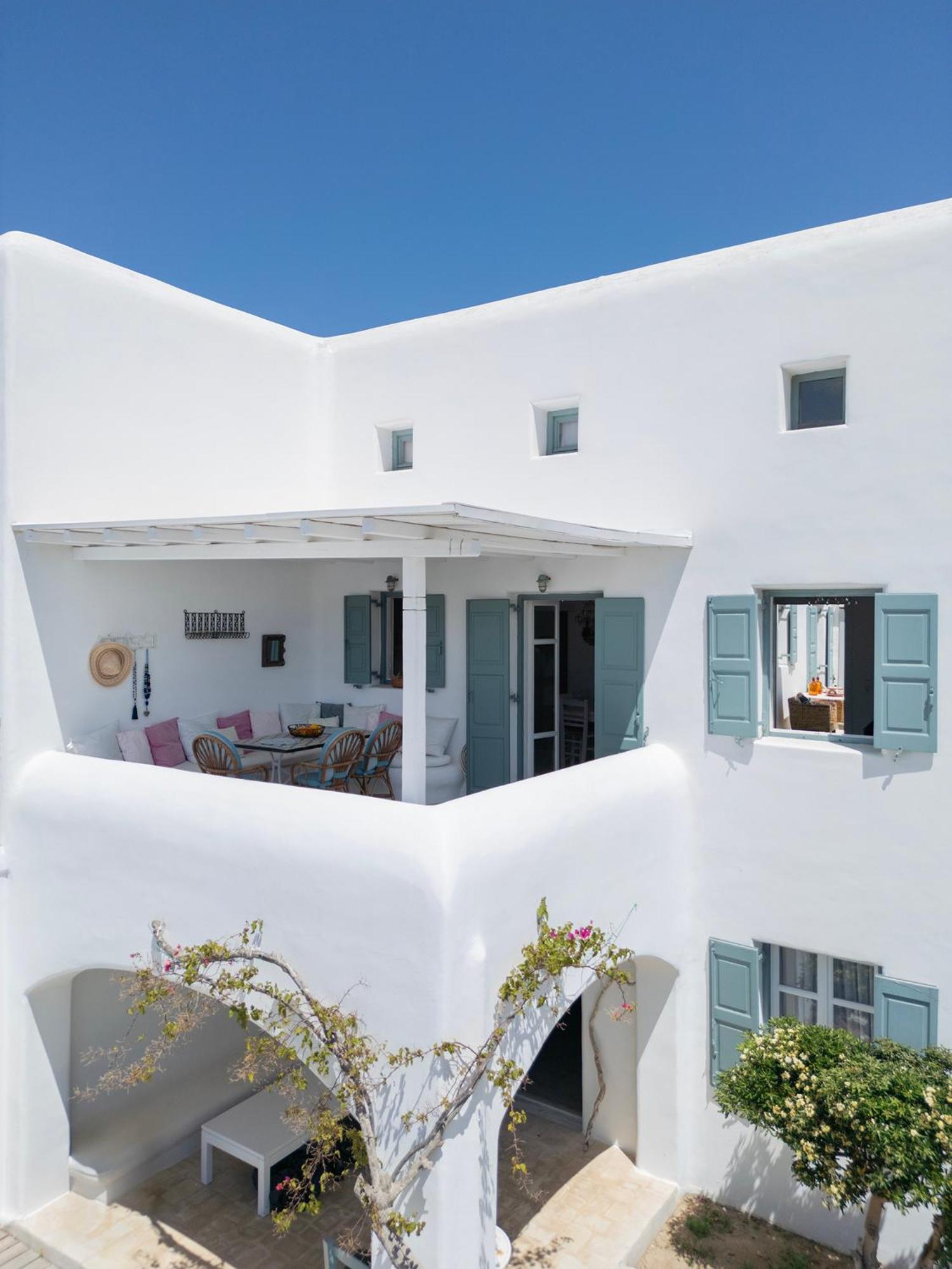 Mykonian Style W Shared Pool Houses & Nighttime Security Guard オルノス エクステリア 写真